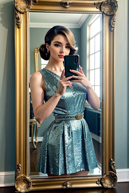 mirror photo pose girl simple